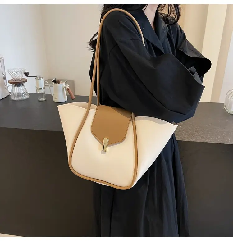 Brown Crossbody Shoulder Bag for Women with Gold Clasp — feature 26