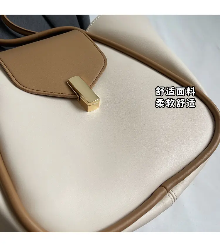 Brown Crossbody Shoulder Bag for Women with Gold Clasp — feature 4