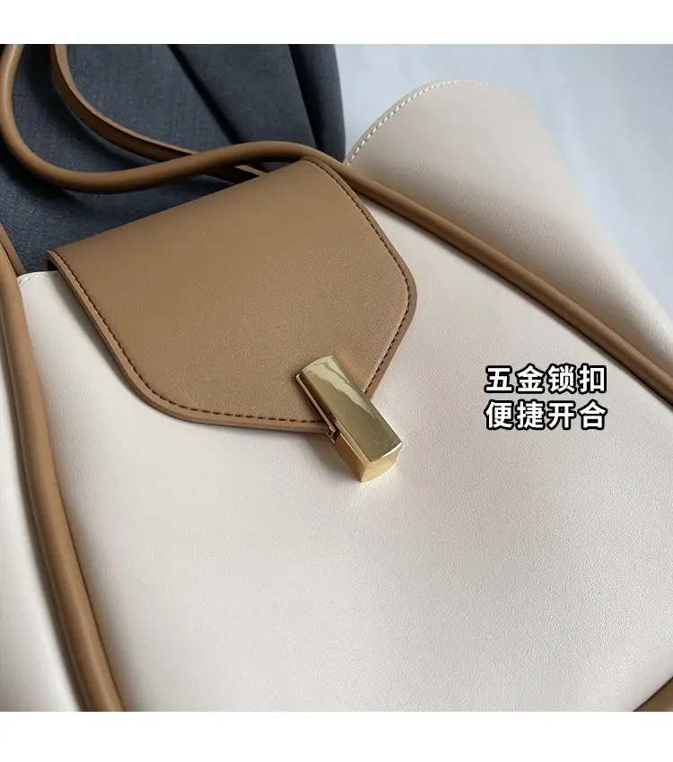 Brown Crossbody Shoulder Bag for Women with Gold Clasp — feature 5