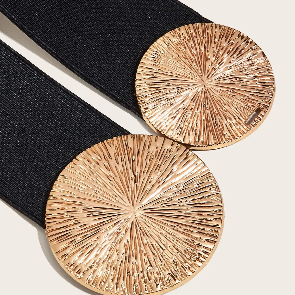 Women's Decorative Coat Belt with Glitter Circles - Image 7