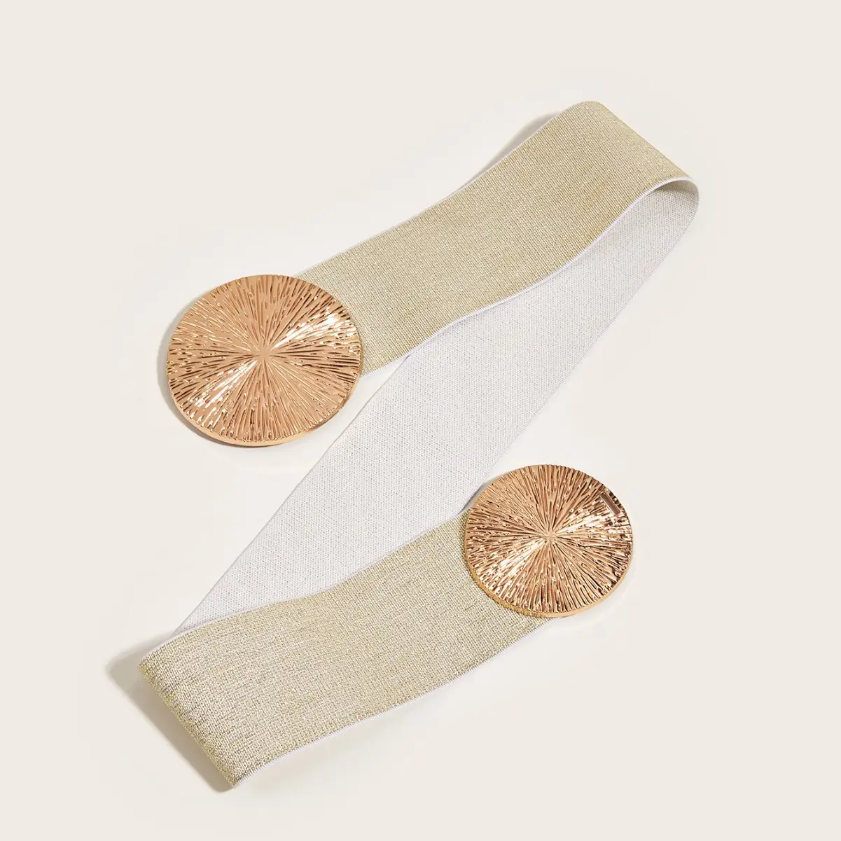 Women's Decorative Coat Belt with Glitter Circles - Image 9
