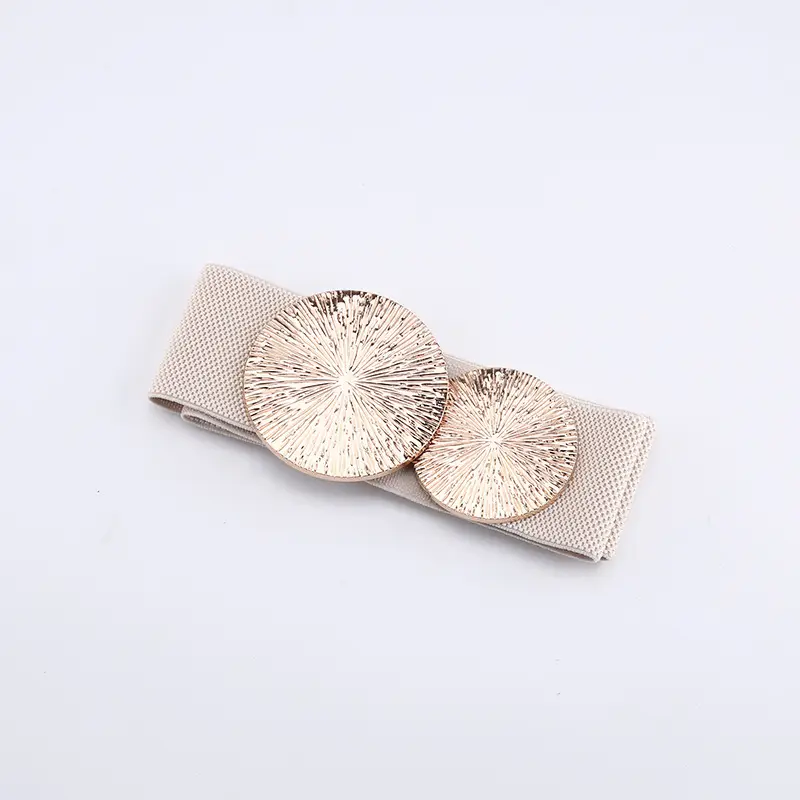 Women's Decorative Coat Belt with Glitter Circles - Image 4