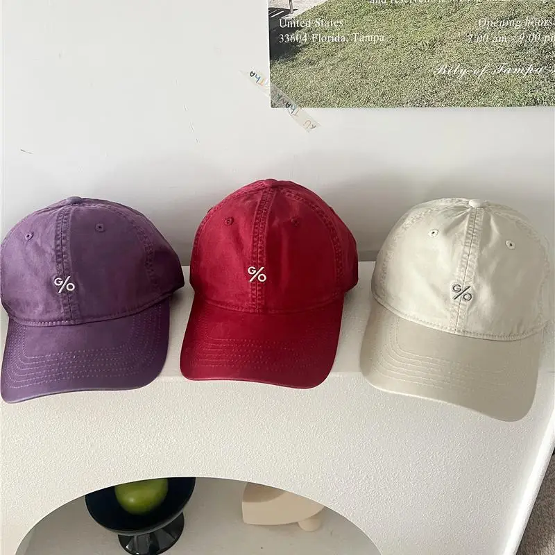 Retro Embroidered Baseball Cap for Men Beige