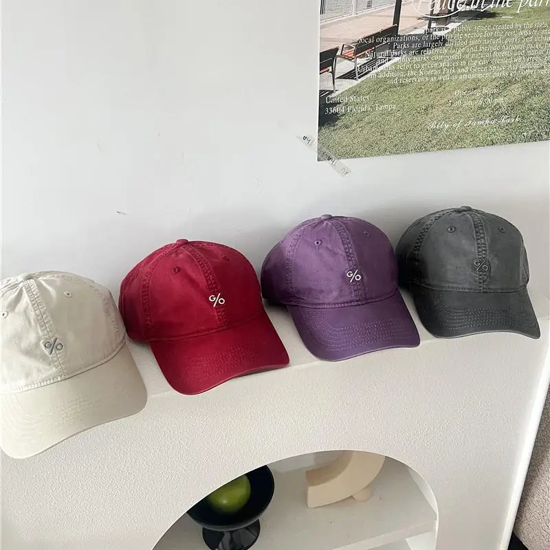 Retro Embroidered Baseball Cap for Men Beige