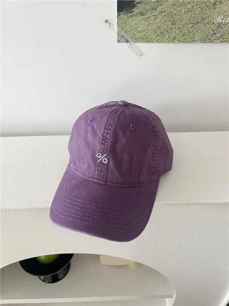 Retro Embroidered Baseball Cap for Men Beige