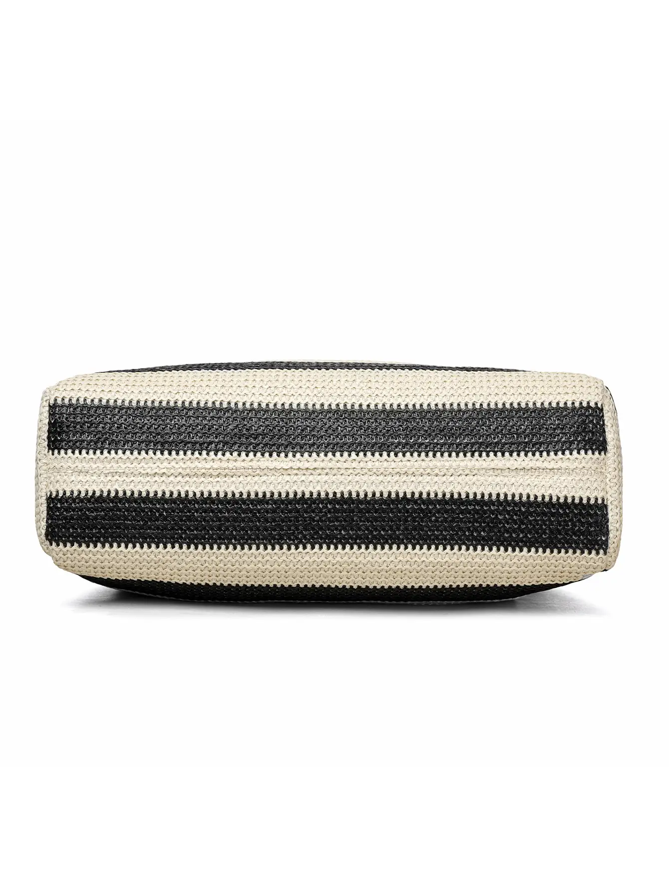 Women Cross Border Straw Tote Bag Red White Striped — feature 14