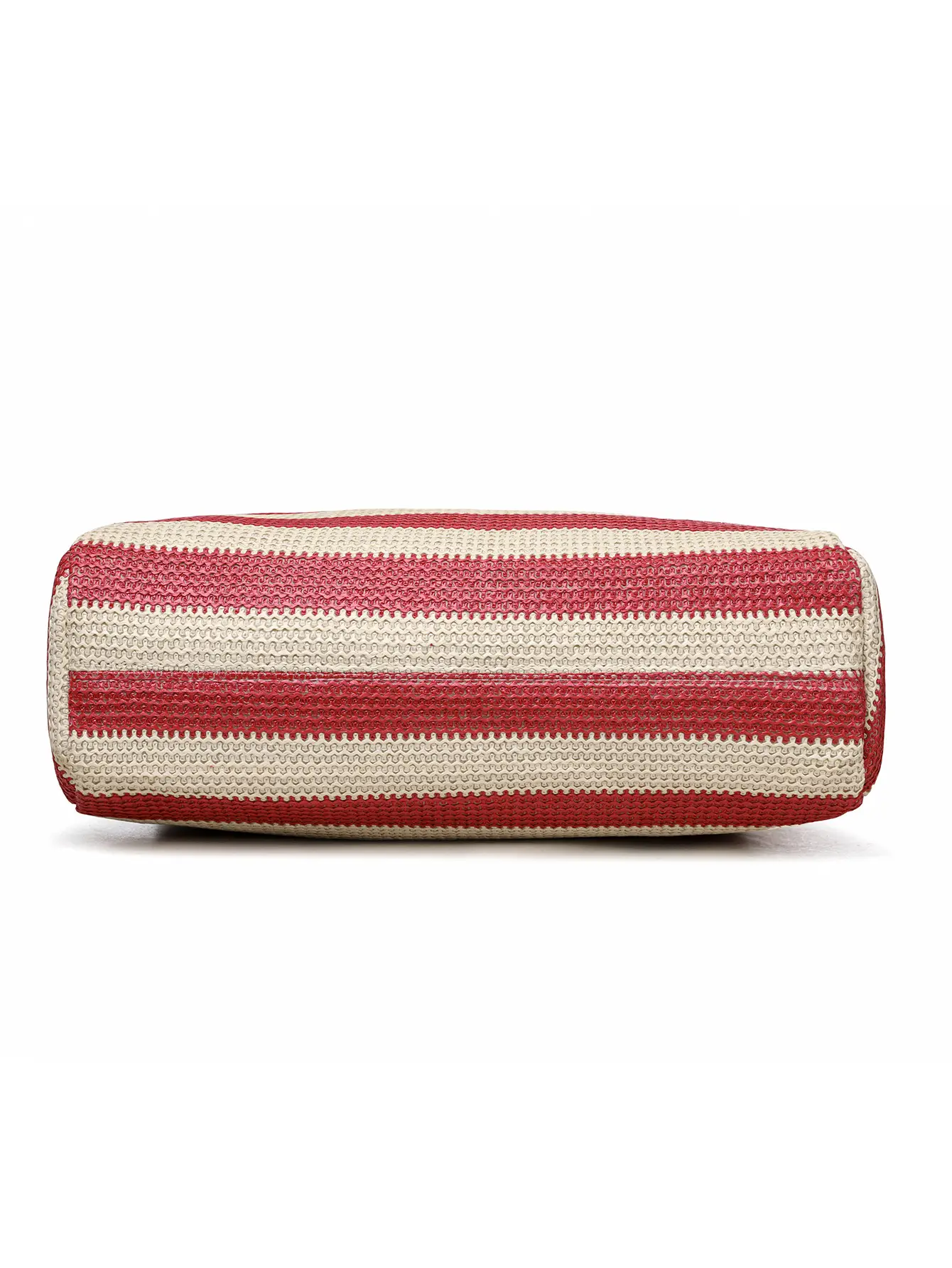 Women Cross Border Straw Tote Bag Red White Striped — feature 27