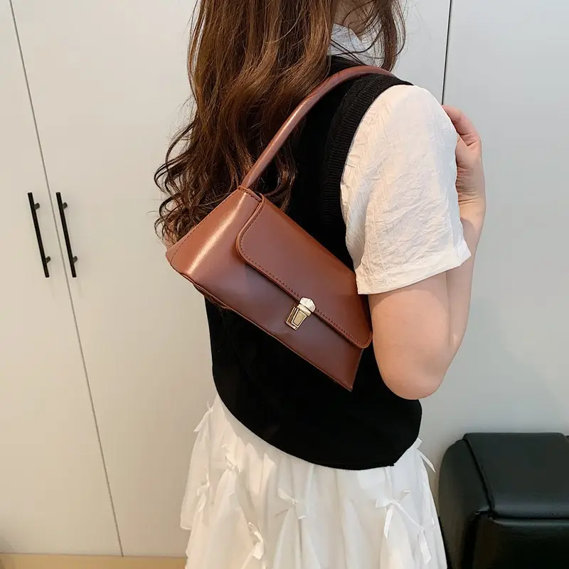 Women's Satchel Shoulder Bag Tan Leather 2025 - Image 6