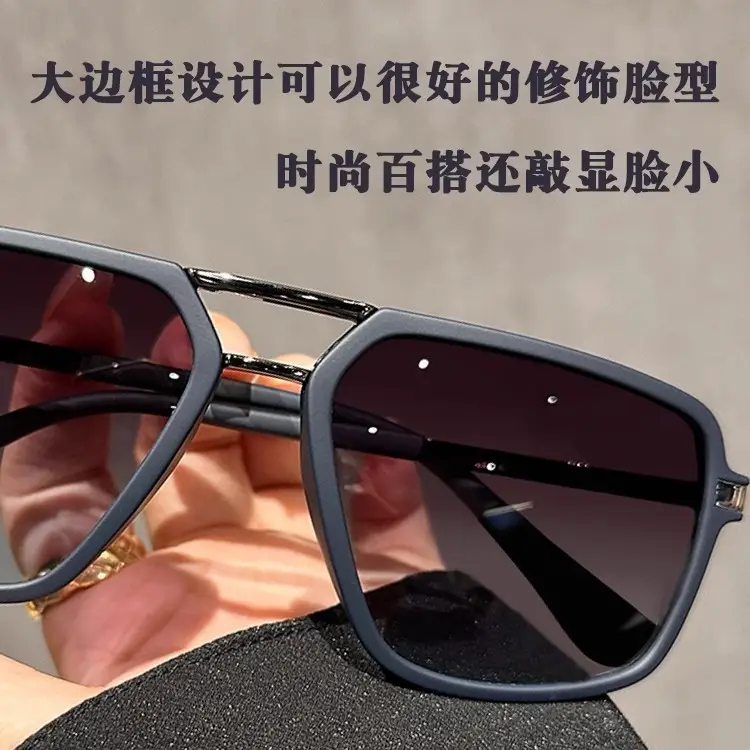 Aviator Sunglasses for Men Big Face High End Polarized - Image 5
