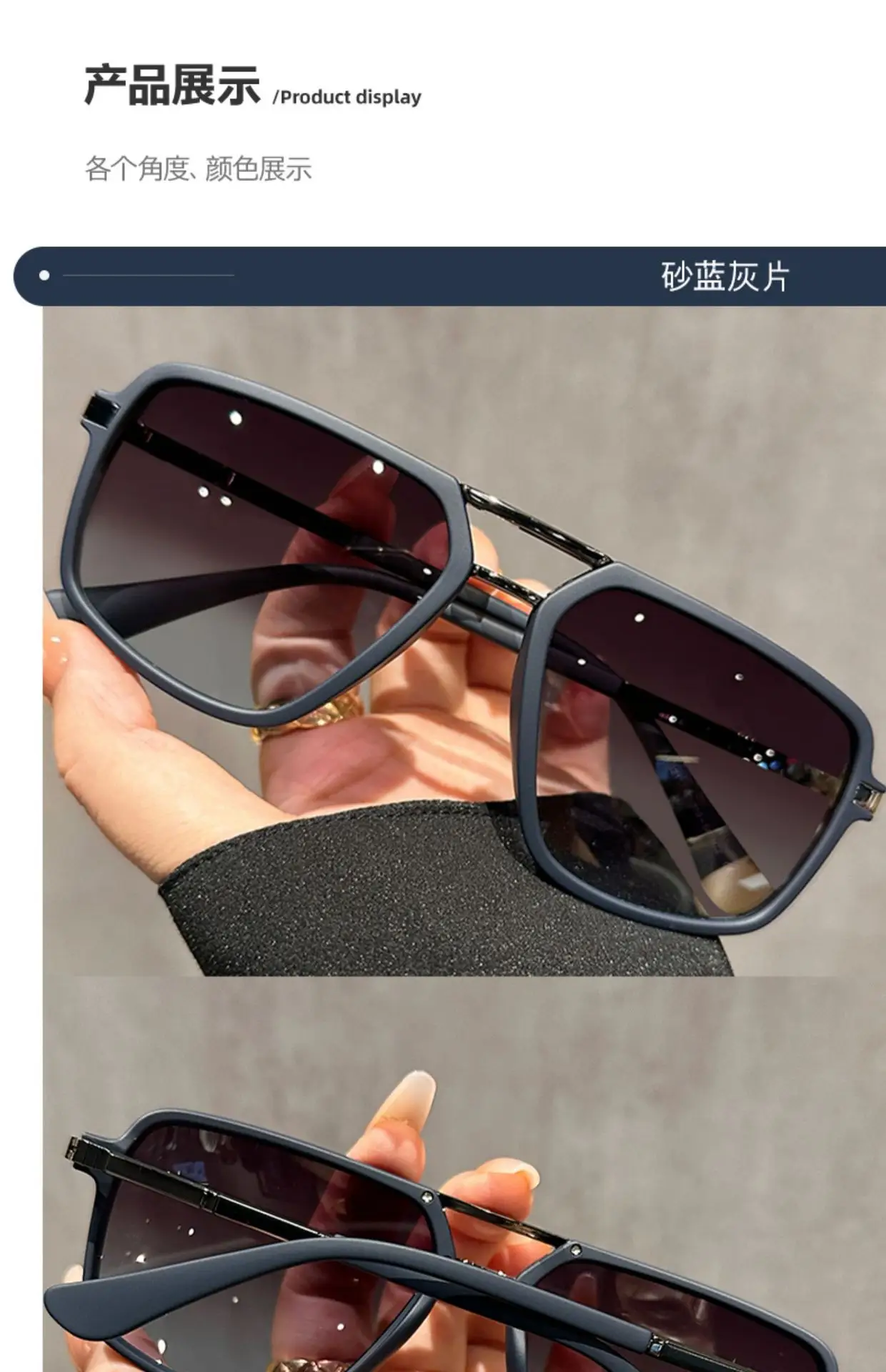 Aviator Sunglasses for Men Big Face High End Polarized — feature 10