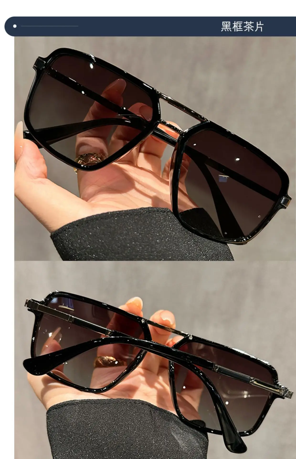 Aviator Sunglasses for Men Big Face High End Polarized — feature 12