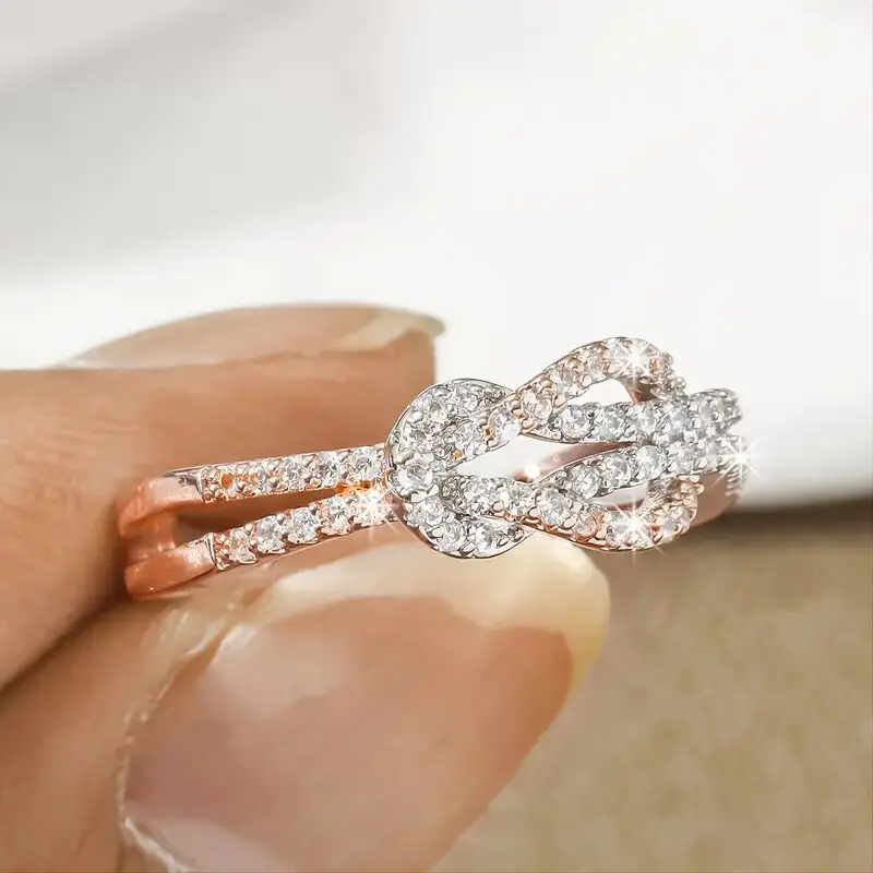 Huajie Two Color Zircon Ring for Women - Image 4