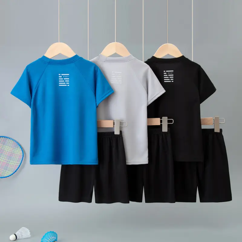 Boys Summer Sports Suit Quick-Drying Shorts T-Shirt Set - Image 5