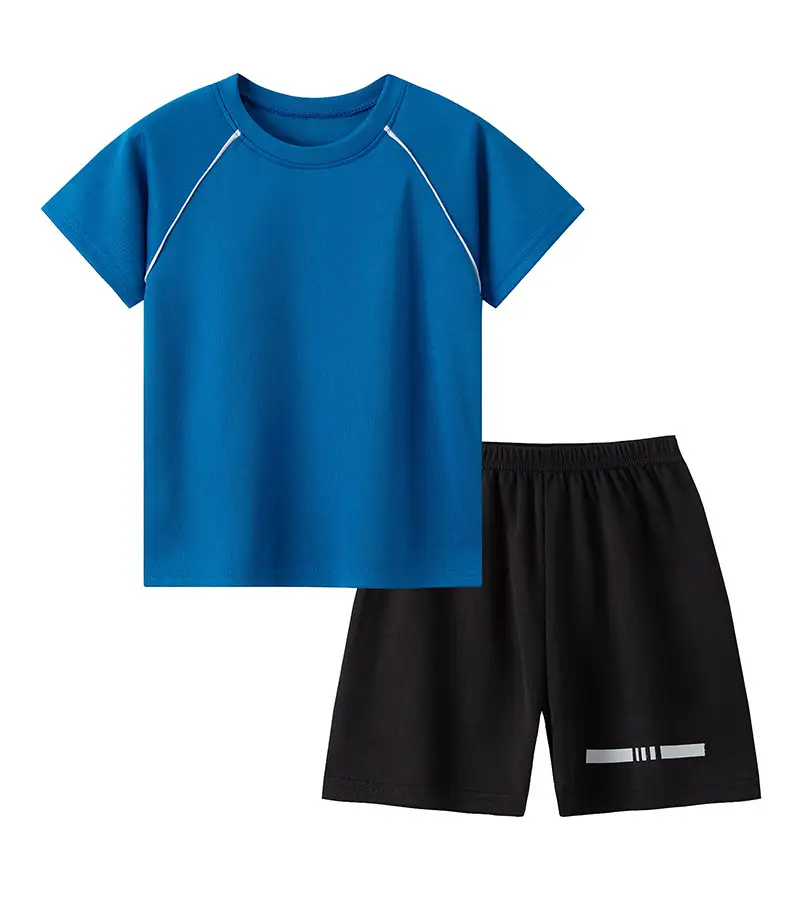 Boys Summer Sports Suit Quick-Drying Shorts T-Shirt Set — feature 15