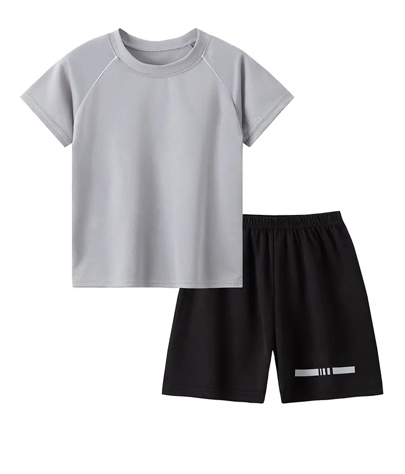 Boys Summer Sports Suit Quick-Drying Shorts T-Shirt Set — feature 16