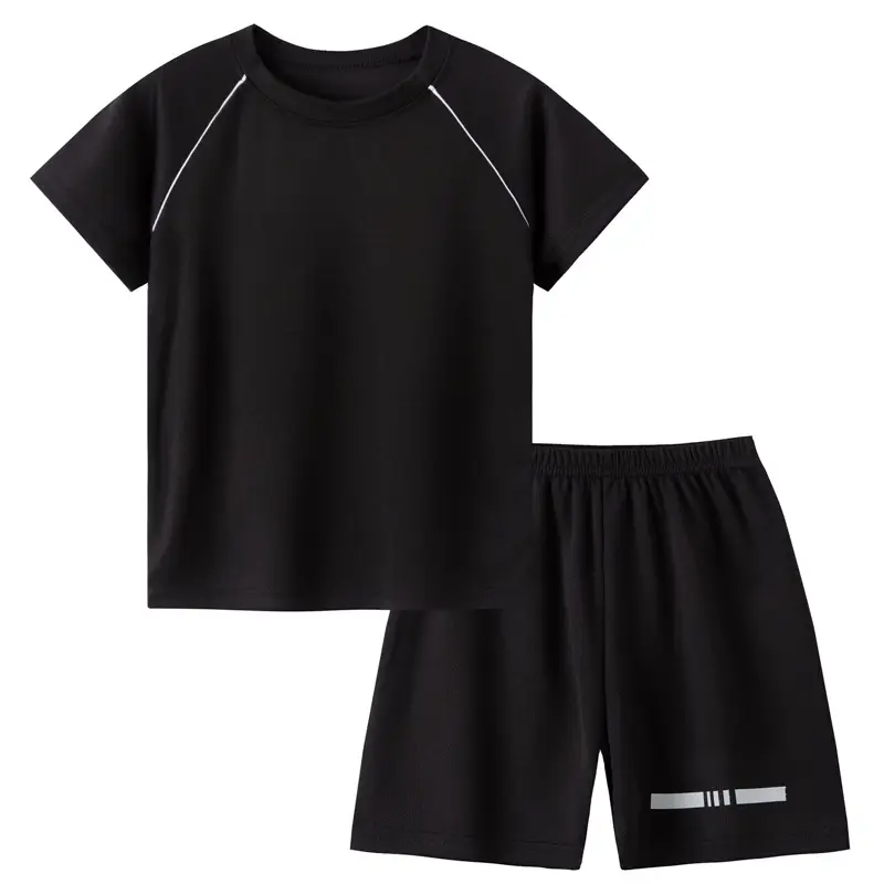 Boys Summer Sports Suit Quick-Drying Shorts T-Shirt Set - Image 2