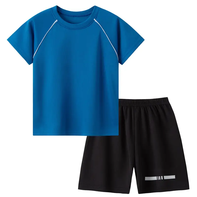 Boys Summer Sports Suit Quick-Drying Shorts T-Shirt Set - Image 3