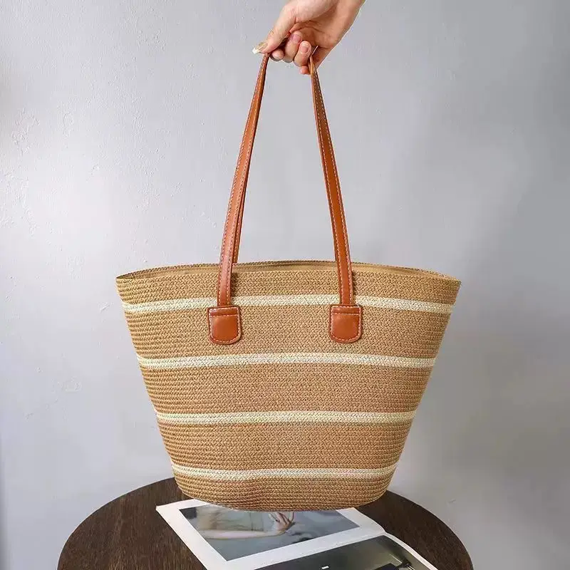 2025 Summer Straw Tote Bag Large Capacity One Shoulder - Image 11