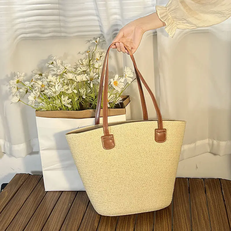 2025 Summer Straw Tote Bag Large Capacity One Shoulder - Image 13