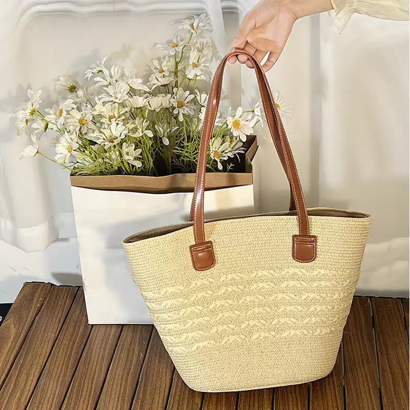 2025 Summer Straw Tote Bag Large Capacity One Shoulder - Image 17
