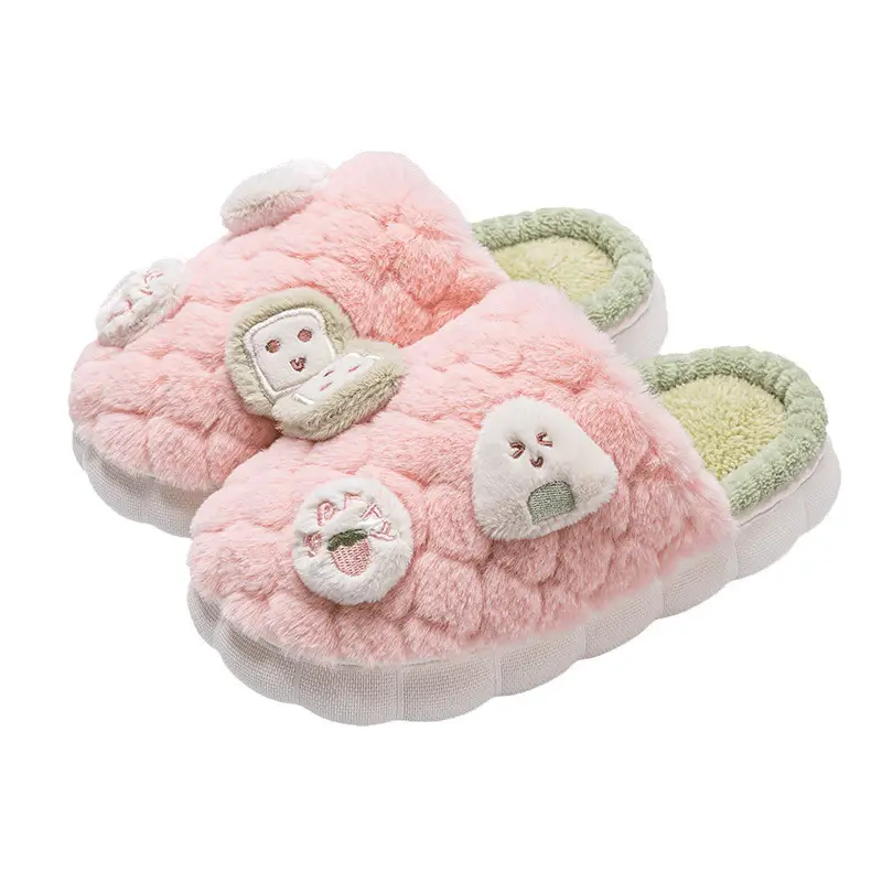Cute Cotton Slippers Women's Autumn and Winter 2023 New Internet Popular Hot Thick Bottom Warm Non-slip Baotou Plush Slippers - Image 8