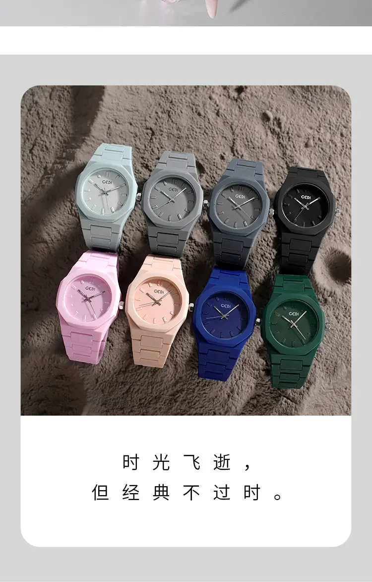 Goldie Candy Colored Unisex Watch with Matte Strap — feature 6