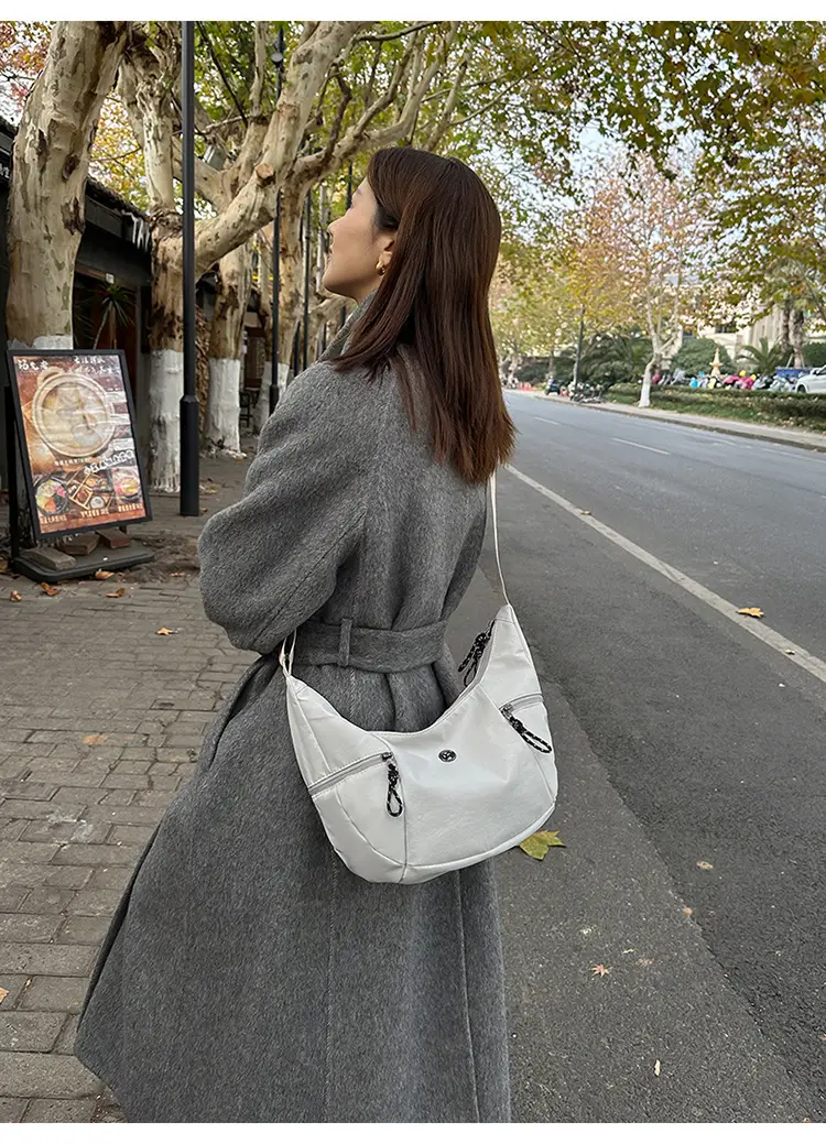 Women's Yellow Nylon Crossbody Bag Large Capacity 2025 — feature 20