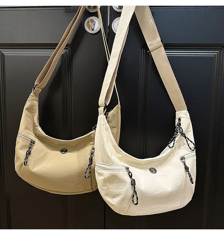 Women's Yellow Nylon Crossbody Bag Large Capacity 2025 — feature 30