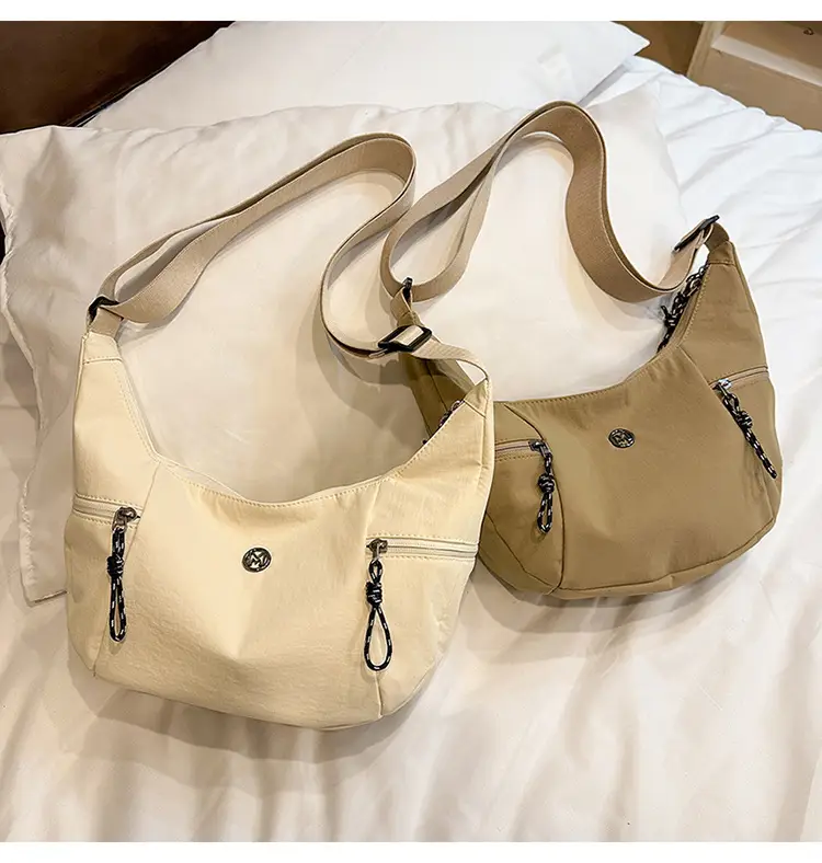 Women's Yellow Nylon Crossbody Bag Large Capacity 2025 — feature 32