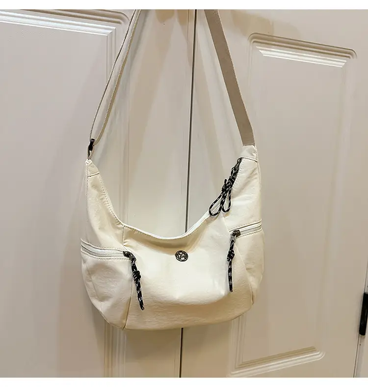 Women's Yellow Nylon Crossbody Bag Large Capacity 2025 — feature 43