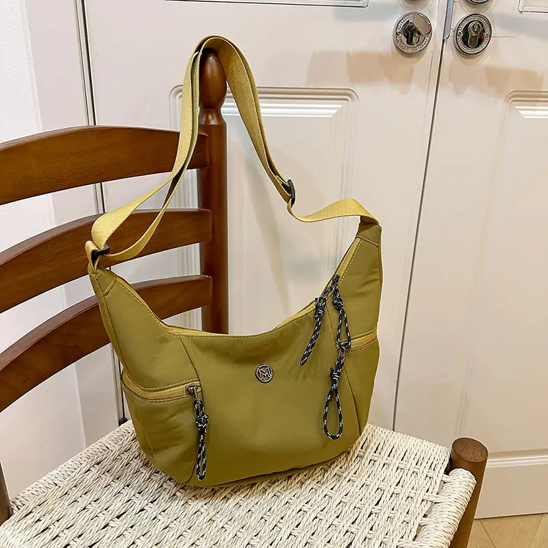 Women's Yellow Nylon Crossbody Bag Large Capacity 2025 - Image 4