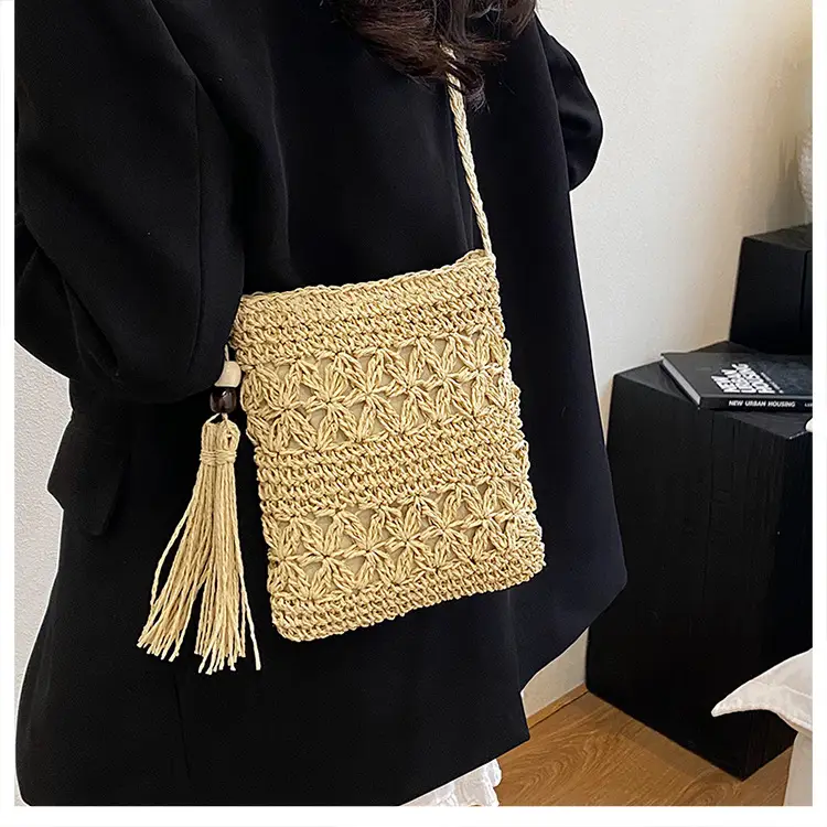 Hand-Woven Straw Crossbody Bag for Women — feature 10