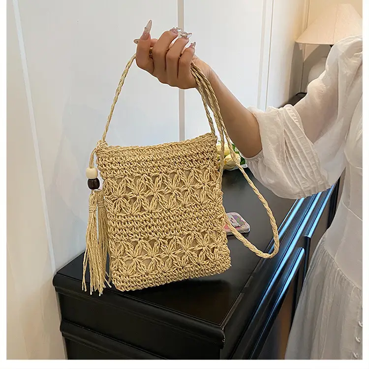 Hand-Woven Straw Crossbody Bag for Women — feature 17