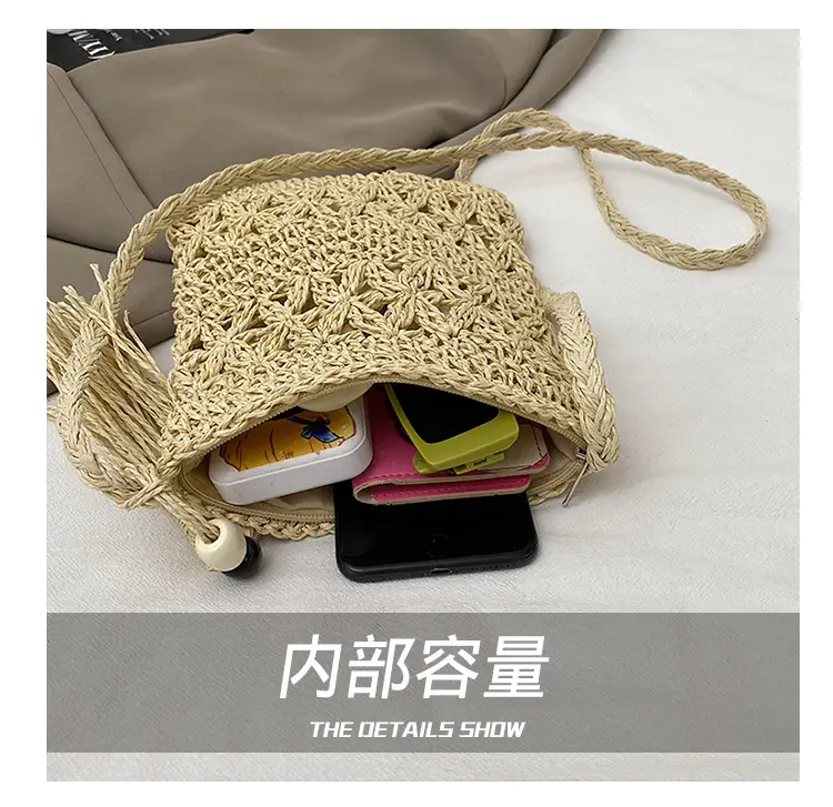 Hand-Woven Straw Crossbody Bag for Women — feature 3