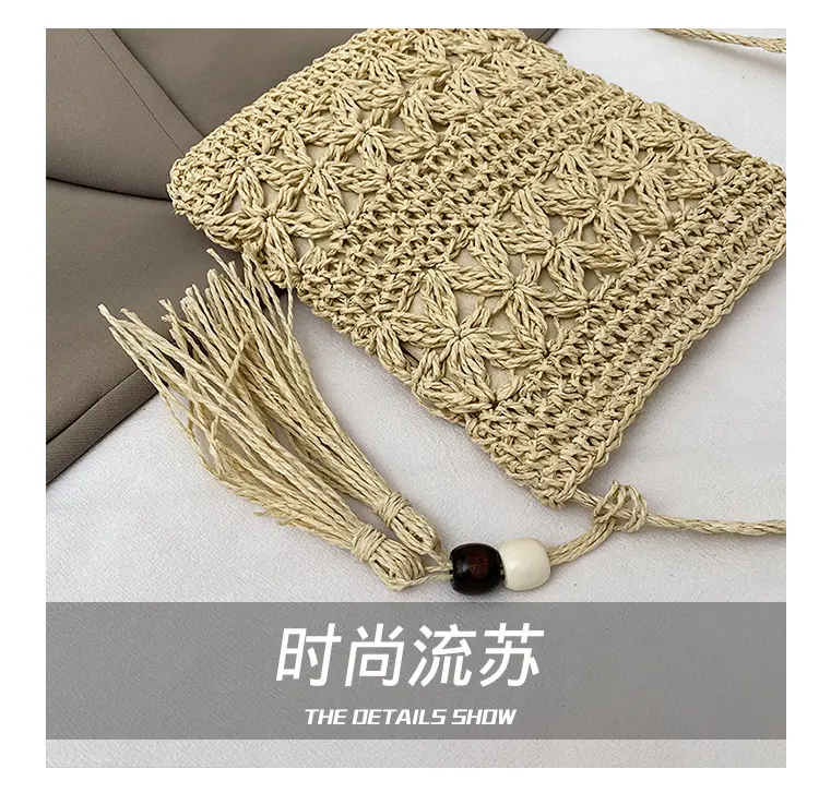 Hand-Woven Straw Crossbody Bag for Women — feature 5