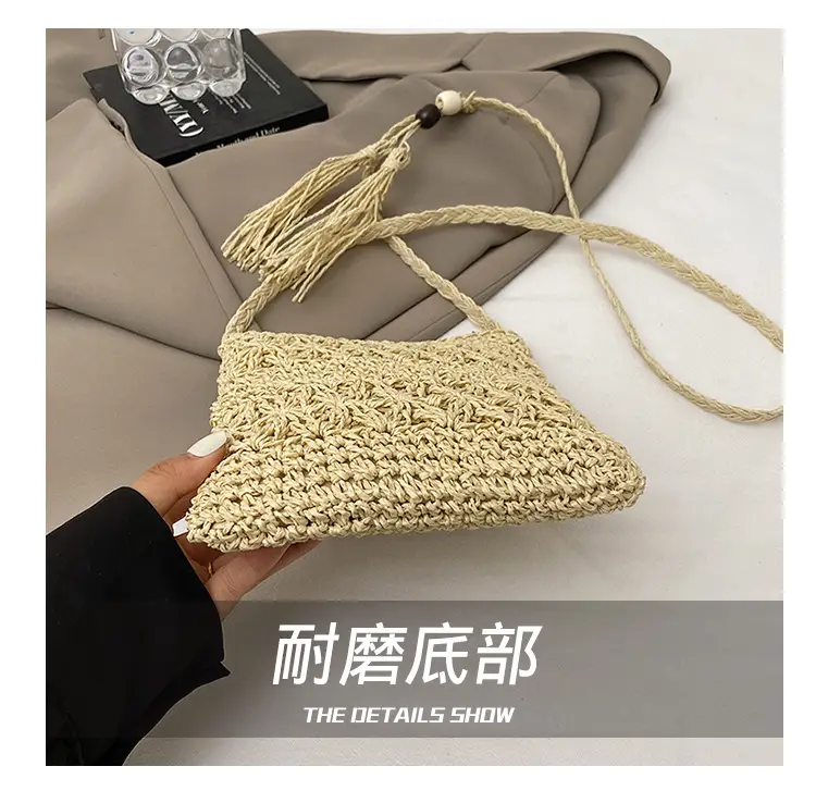 Hand-Woven Straw Crossbody Bag for Women — feature 6