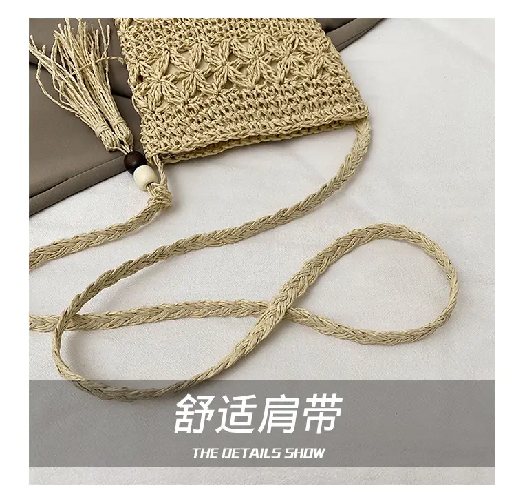 Hand-Woven Straw Crossbody Bag for Women — feature 7