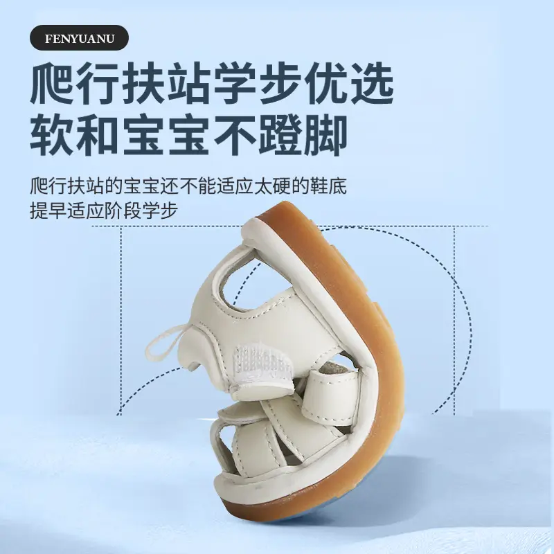 Breathable Baby Sandals White 0-1 Year Old