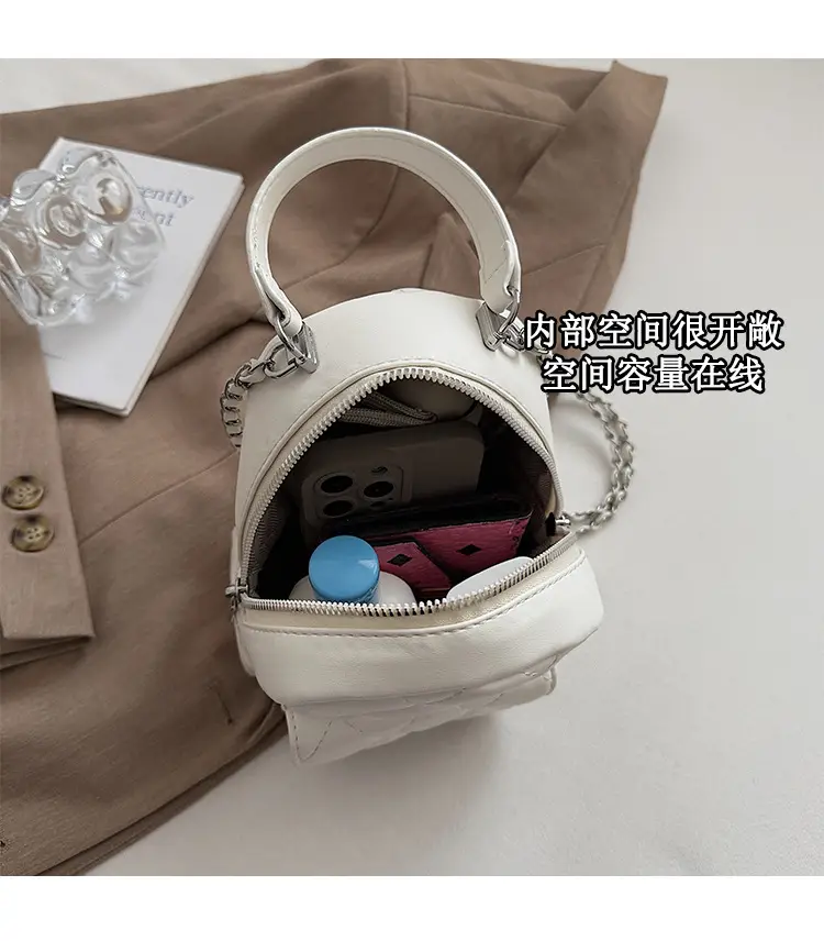 Red Rhombus Mini Backpack for Women — feature 8