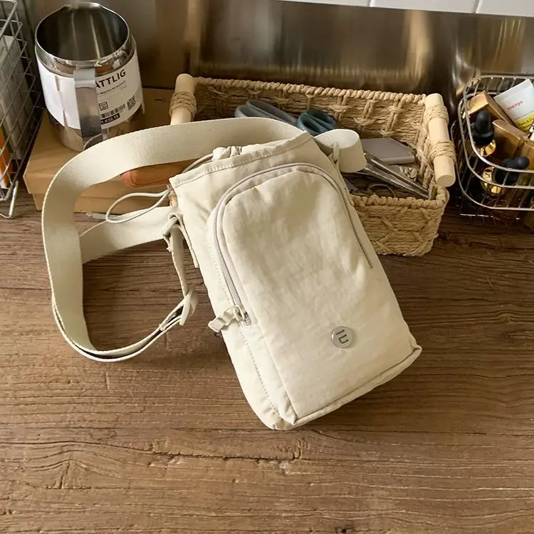 White Drawstring Mini Shoulder Bag for Women - Image 7