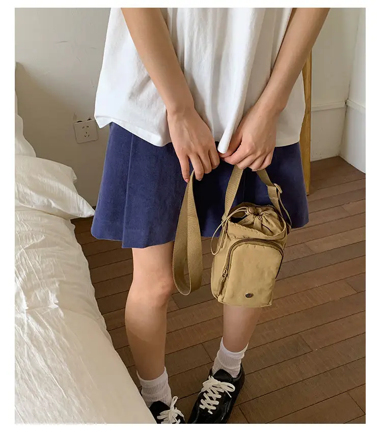 White Drawstring Mini Shoulder Bag for Women — feature 10
