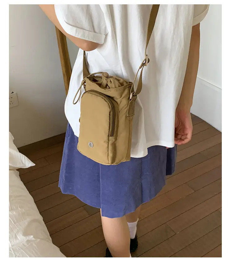 White Drawstring Mini Shoulder Bag for Women — feature 12