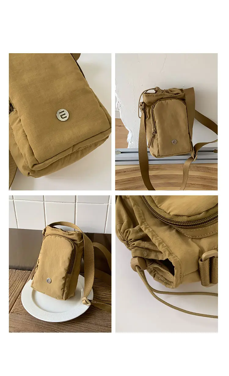 White Drawstring Mini Shoulder Bag for Women — feature 13