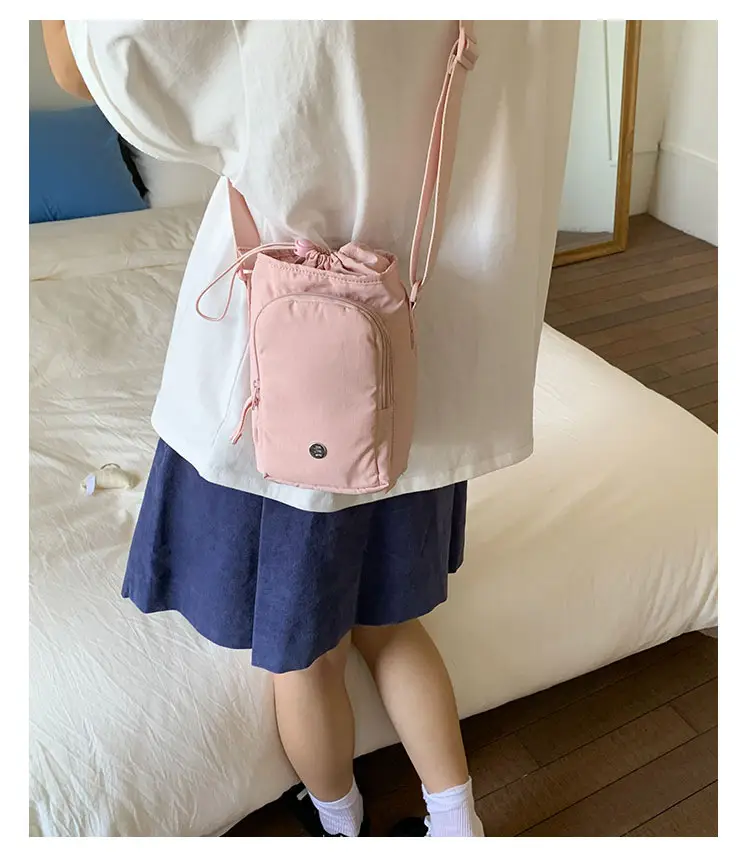 White Drawstring Mini Shoulder Bag for Women — feature 17