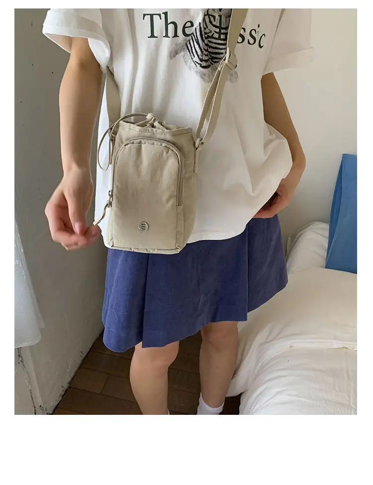 White Drawstring Mini Shoulder Bag for Women — feature 18