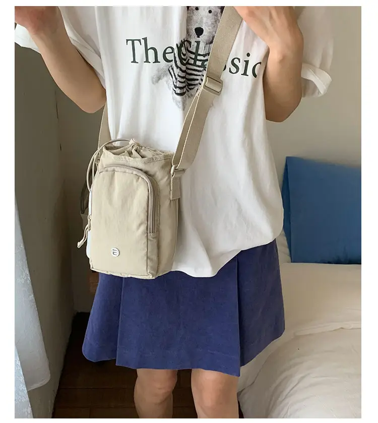 White Drawstring Mini Shoulder Bag for Women — feature 22