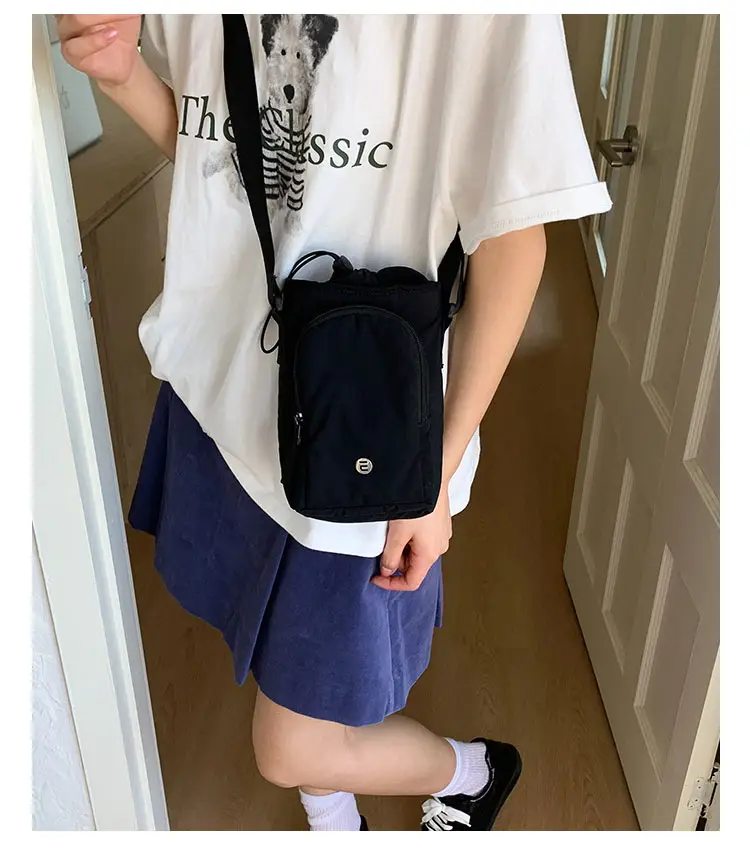 White Drawstring Mini Shoulder Bag for Women — feature 25