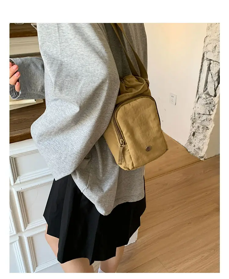 White Drawstring Mini Shoulder Bag for Women — feature 28