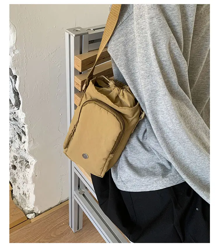 White Drawstring Mini Shoulder Bag for Women — feature 29