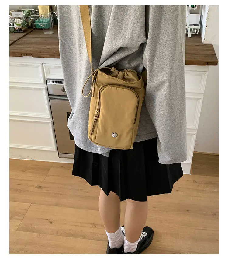 White Drawstring Mini Shoulder Bag for Women — feature 31